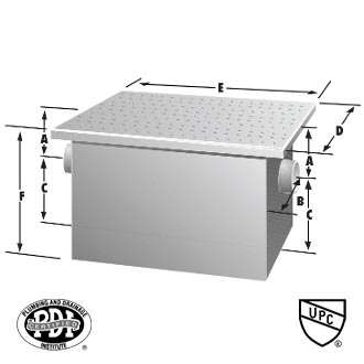 Grease Interceptor 100 LBS / 50 GPM grease trap